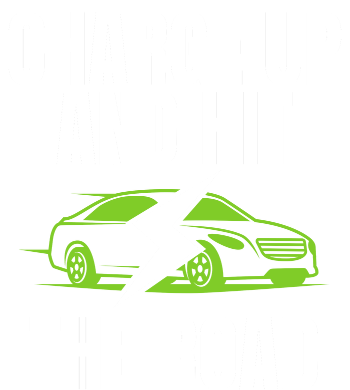 Charge Up And Hit The Road Funny Electric Vehicle 100% Electric Cool EV Dry Zone Grid Polo