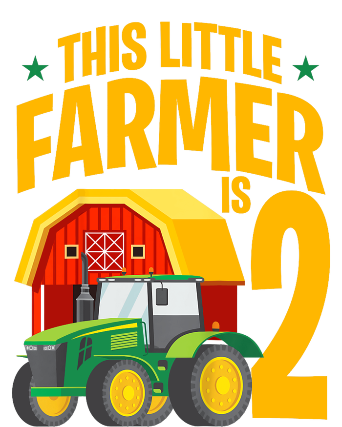 2nd Birthday This Little Farmer Is 2 Year Old Tractor Youth Performance Sprint T-Shirt