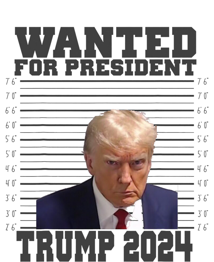 Wanted For President 2024 Trump Mugshot Trump Supporter T-Shirt