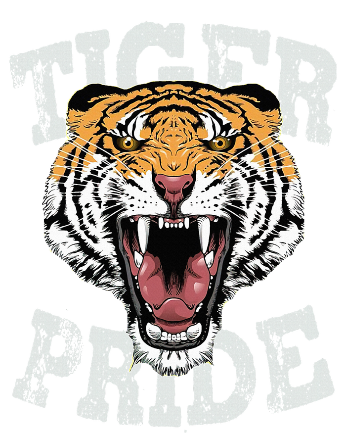 Tiger Pride Tiger Mascot Vintage School Sports Team Football Tall Hoodie