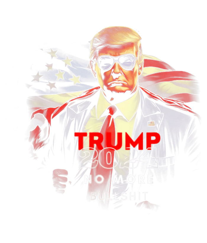 Trump 2024 No More Bullshit American Flag T-Shirt