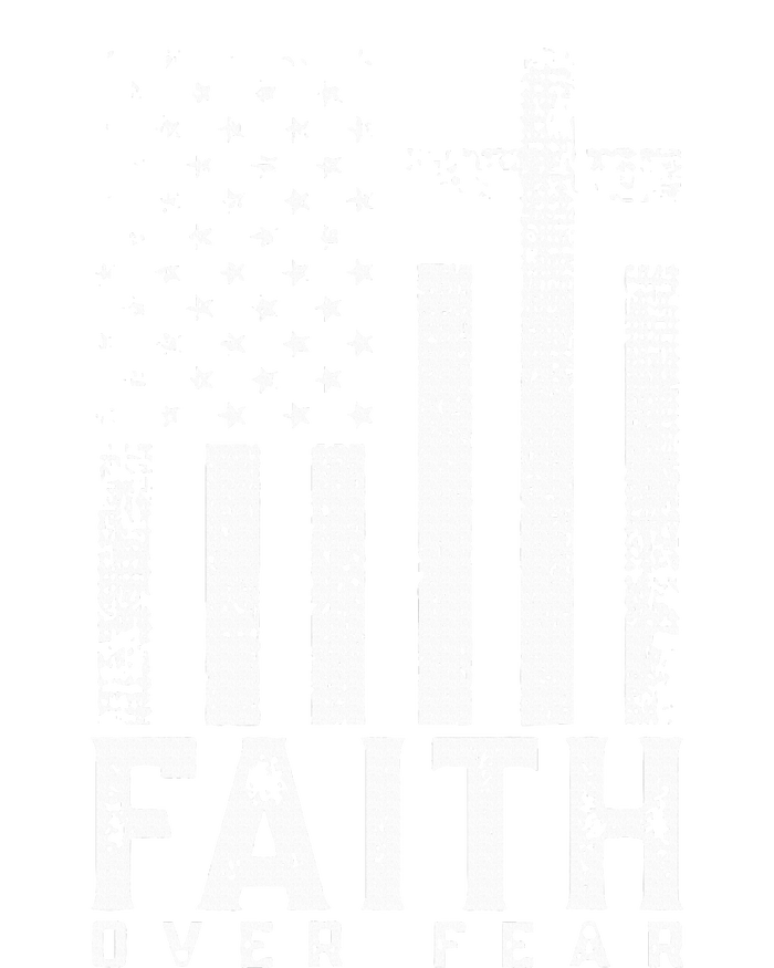 Faith Over Fears Cool Christian Cross American USA Flag Gym Cooling Performance Long Sleeve Crew