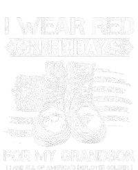 I Wear Red On Fridays For My Grandson Proud US Military Gift Women's V-Neck T-Shirt