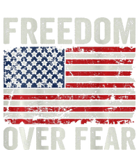 Freedom Over Fear Patriotic USA Flag Open America (BACK) Tie-Dye T-Shirt