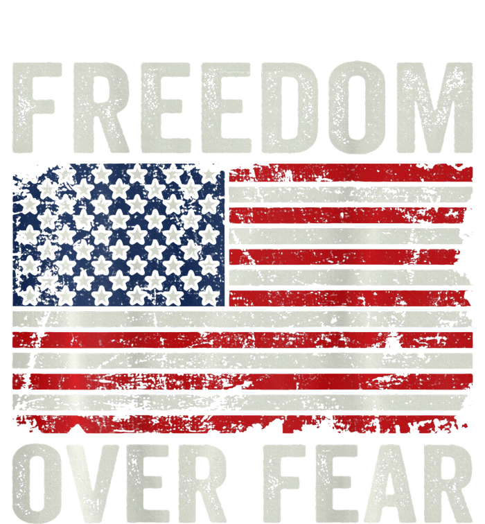 Freedom Over Fear Patriotic USA Flag Open America (BACK) Tie-Dye T-Shirt