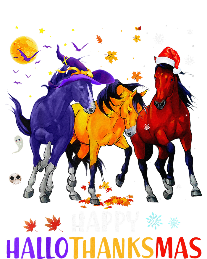 Happy Hallothanksmas Horse Halloween Thanksgiving Christmas 16 in Basic Backpack