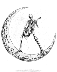 Rock On Skeleton Moon Rock And Roll Tall T-Shirt