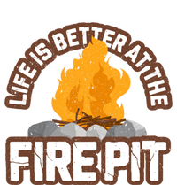 Campfire Life Is Better At The Firepit Camping Campsite Fire Yupoong Adult 5-Panel Trucker Hat