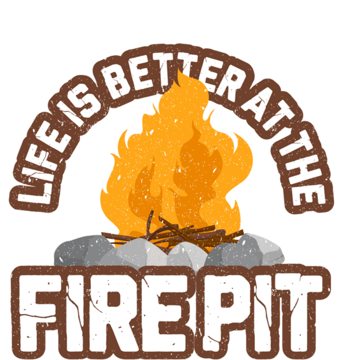 Campfire Life Is Better At The Firepit Camping Campsite Fire Yupoong Adult 5-Panel Trucker Hat