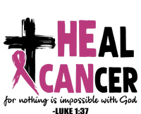 Heal Cancer Breast Cancer Awareness Month back and front side Sweatshirt