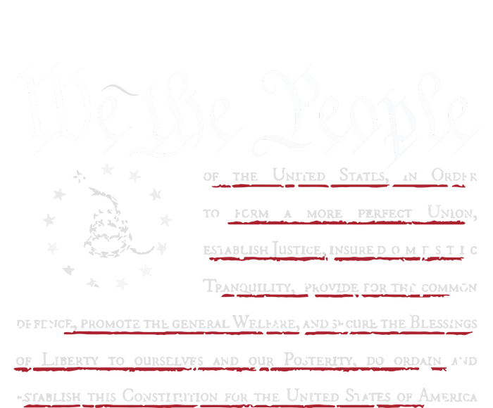 We The People Gadsden USA Flag Preamble Of The Constitution Flat Bill Trucker Hat