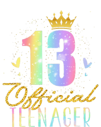 13 Teenager Crown 13 Year Old Tie Dye 13th Birthday Women's Racerback Tank