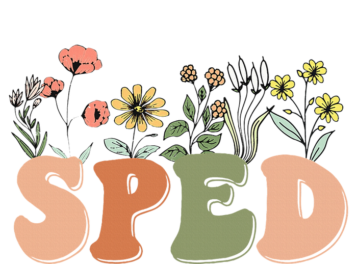 Cute SPED Teacher Special Education Wildflower SPED Teacher T-Shirt