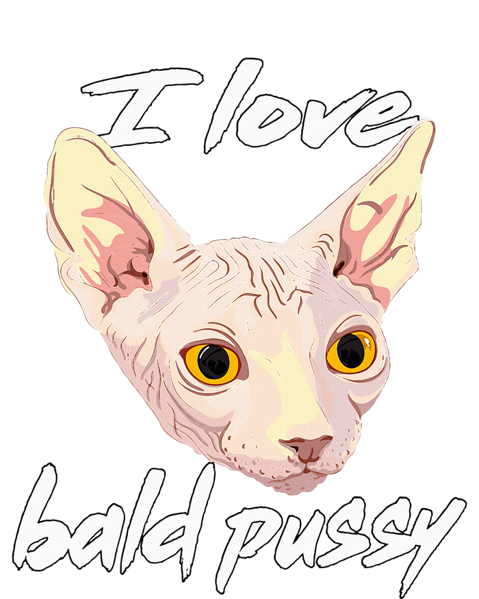 I Love Bald Pussy Adult Humor Dirty Pun Joke Canvas