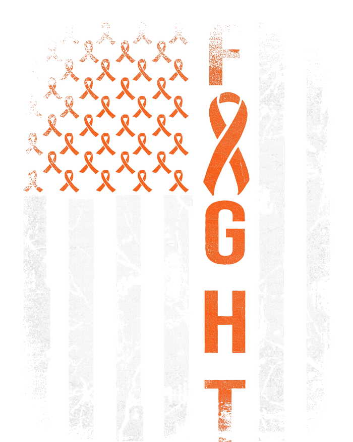 Leukemia Ribbon Fight American Flag Leukemia Awareness T-Shirt