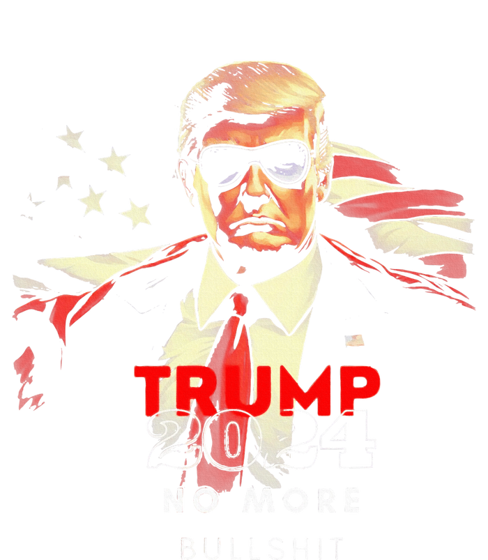 Trump 2024 No More Bullshit American Flag T-Shirt