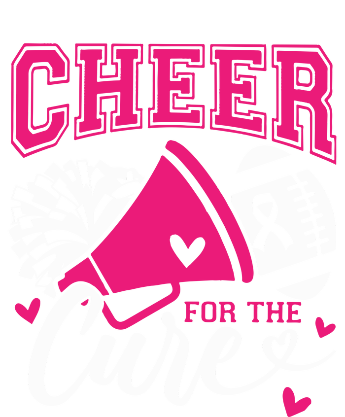 Cheer For The Cure Breast Cancer Cheerleader Pink October Performance Long Sleeve Polo