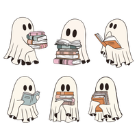 Ghost Reading Books Bookish Halloween Teacher Women's T-Shirt