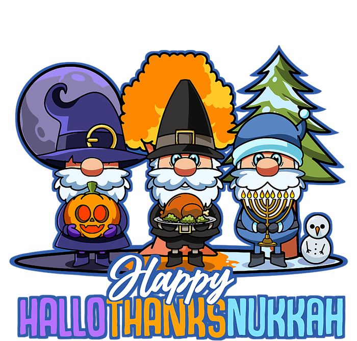 Jew Gnomes Halloween Thanksgiving Hanukkah HalloThanksNukkah T-Shirt