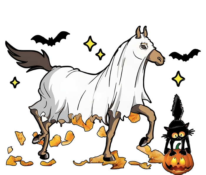 Halloween Horse Ghost Cowboy Western Sustainable Bucket Hat