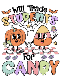 Teacher Halloween Will Trade Students For Candy Retro Poster