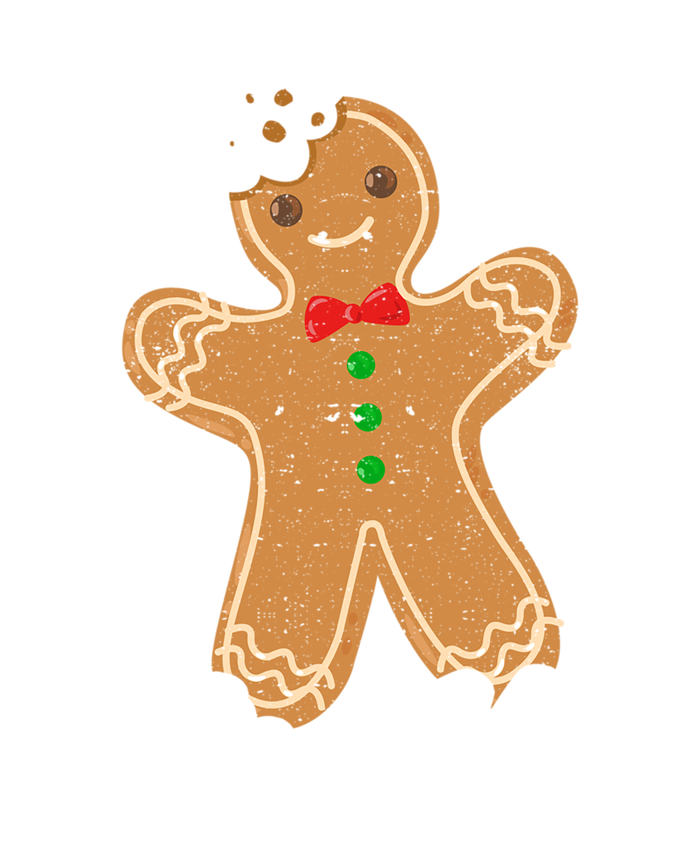 Bite Me Funny Gingerbread Christmas Holiday Gift Women's Tri-Blend 3/4-Sleeve Raglan Shirt