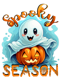 Groovy Spooky Season Cute Ghost Holding Pumpkin Halloween Ladies Essential Flowy Tank