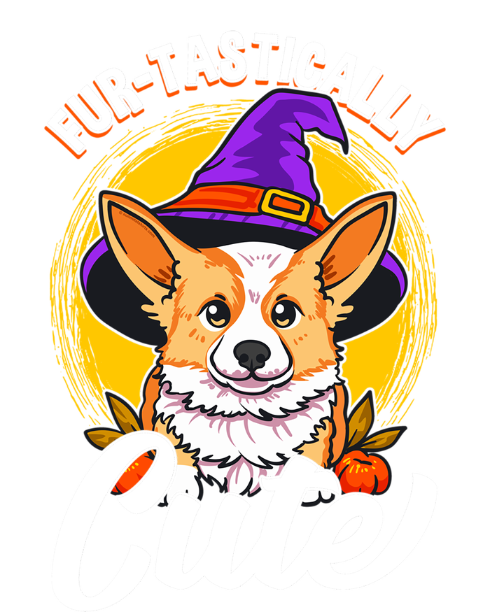 Cute Corgi Wearing Witch Hat FurTastically Cute Gift T-Shirt