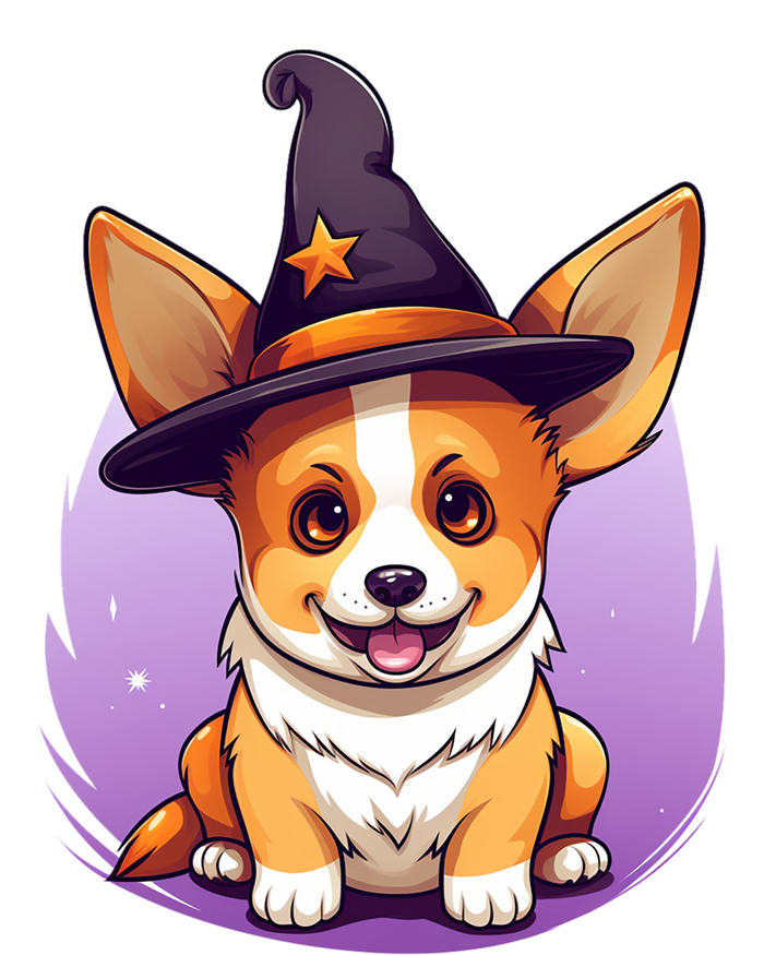 Cute Halloween Witches Hat Corgi Great Gift Ladies Essential Flowy Tank