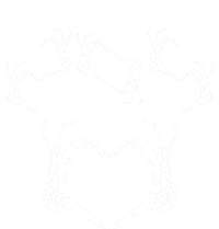 Funny Skeleton Hand Heart Sign Bones Halloween Design Gift T-Shirt