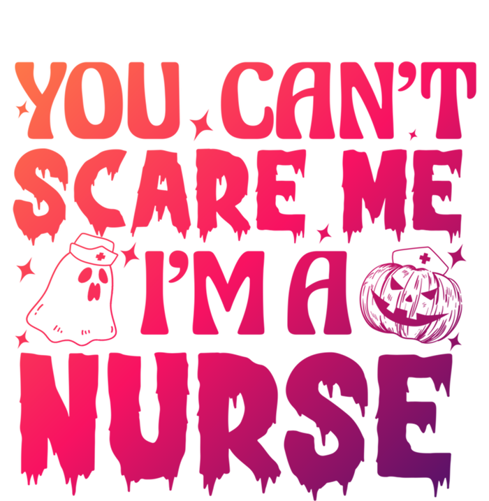 Ghost Pumpkin Spooky Halloween You Cant Scare Me Im A Nurse Gift Valucap Bio-Washed Visor