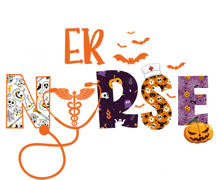 Emergency Nurse Er Nurse Halloween Spooky Season Nursing Funny Gift Women's T-Shirt