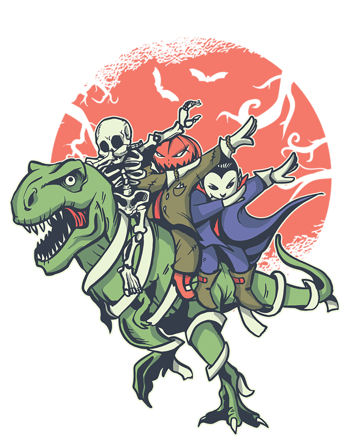 Halloween Dabbing Dinosaur Skeleton Pumpkin Vampire Gift Tank Top