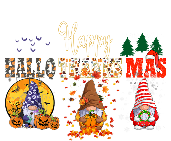 Halloween Gnomes Autumn Pumpkin Happy Hallothanksmas Gift T-Shirt