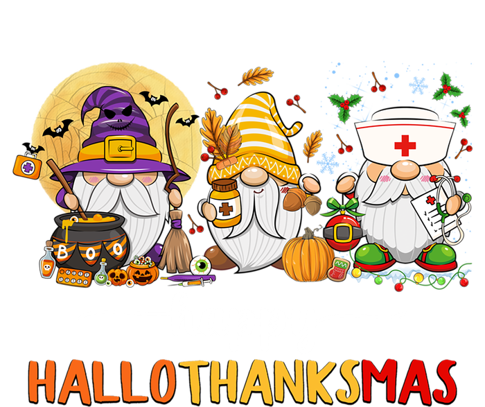 Halloween Thanksgiving Christmas Gnome Nurse Hallothanksmas Cute Gift Doggie Tank