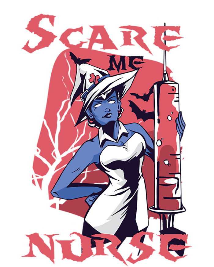 Halloween You Cant Scare Me Nurse Cute Gift V-Neck T-Shirt