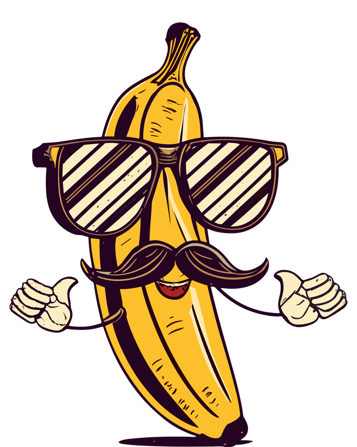 Banana Mustache Sunglasses Face Funny Fruit Cool Banana Gift Pajama Set