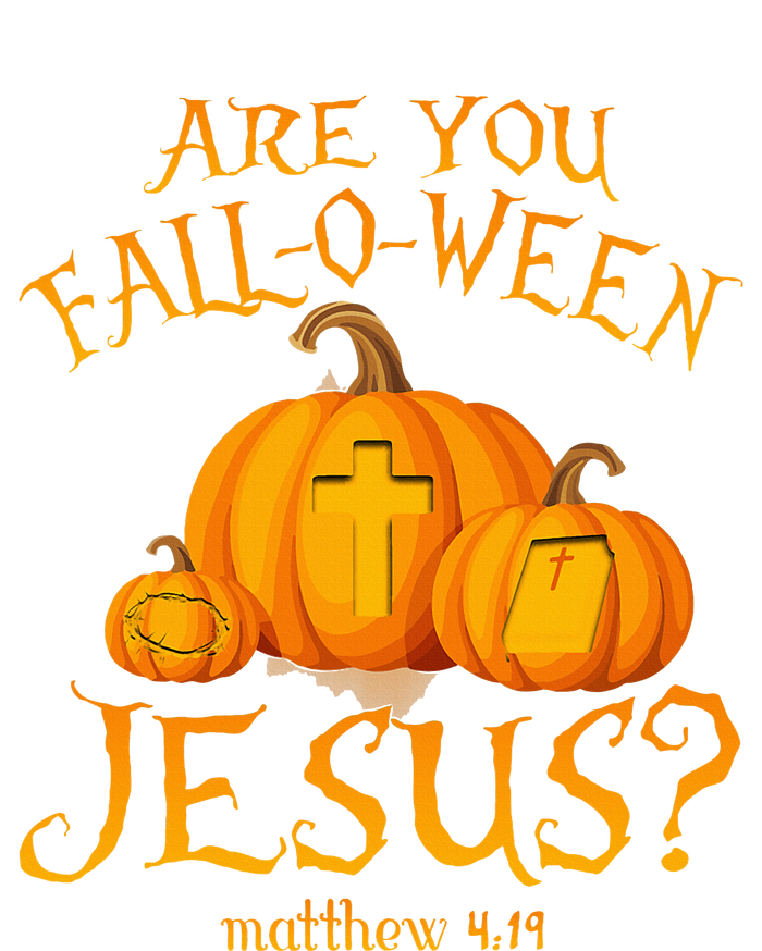 Are You FallOWeen Jesus Christian Halloween Pumpkin 7-Panel Snapback Hat