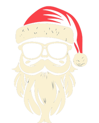 Funny Hipster Santa Beard Sunglasses And Red Hat Christmas Women's T-Shirt