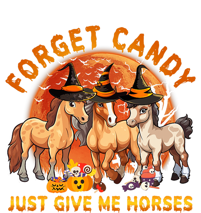 Forget Candy Just Give Me Horses Halloween Tall T-Shirt