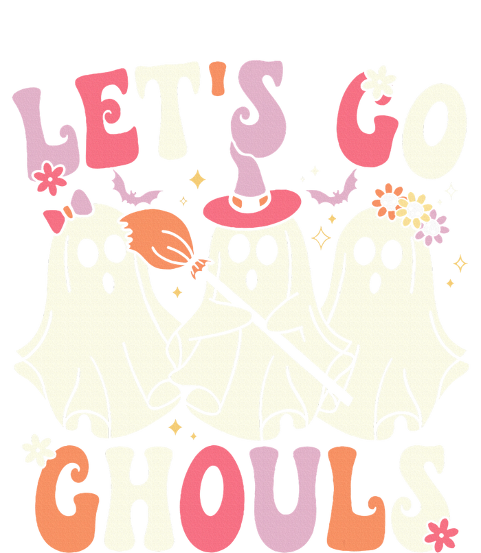 Lets Go Ghouls Halloween Ghost Costume Retro Groovy T-Shirt