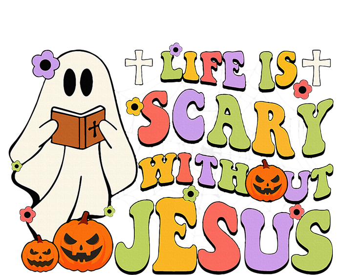 Groovy Halloween Life Is Scary Without Jesus Christian Lover T-Shirt