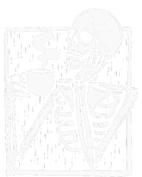 Halloween Coffee Drinking Skeleton Skull 16 in Basic Backpack