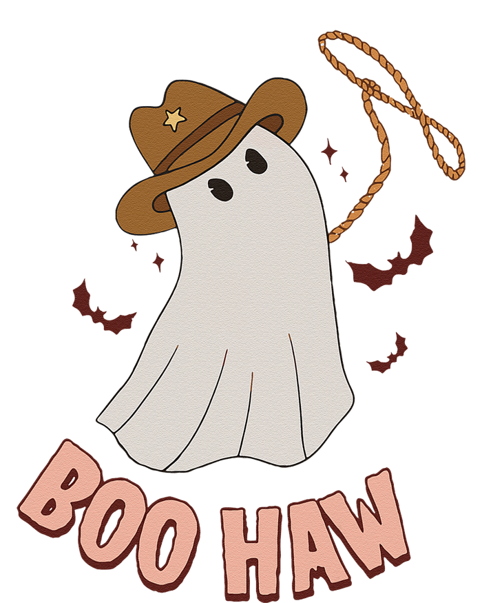 BooHaw Ghost Halloween Cowboy Cowgirl Costume Retro Tie-Dye T-Shirt