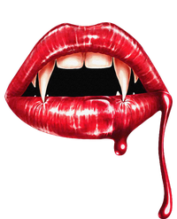 Awesome Vampire Fangs Lips Halloween Trick Or Treat Ladies Essential Flowy Tank