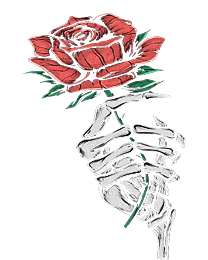 Vintage Halloween Skeleton Hand With A Rose Flower T-Shirt