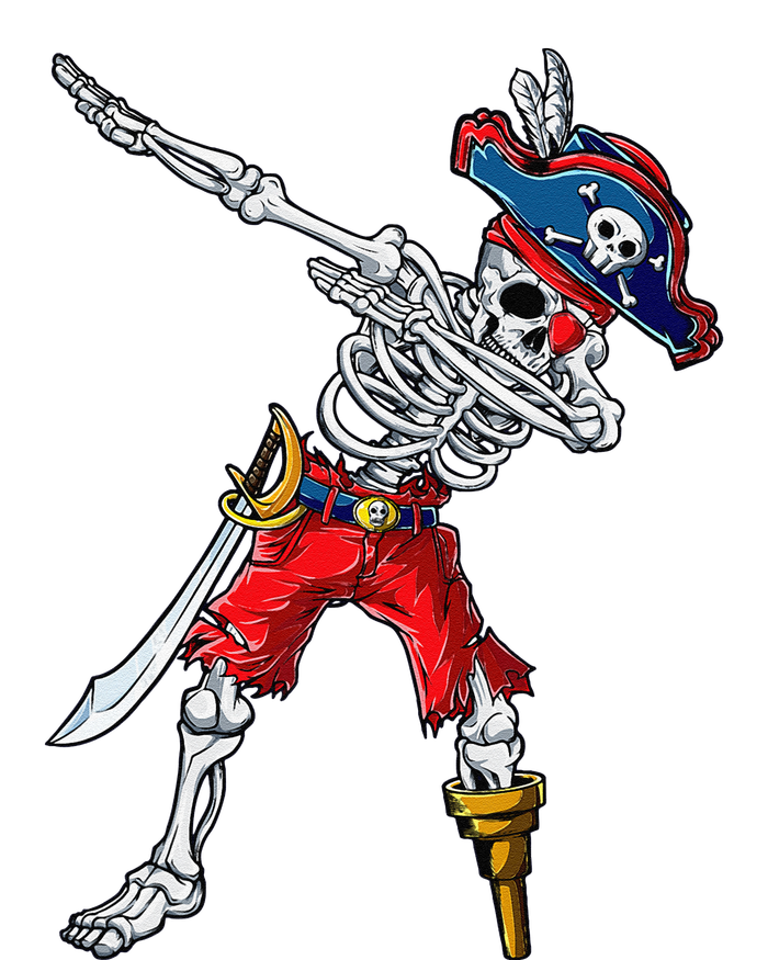 Dabbing Skeleton Pirate Halloween Funny Gift T-Shirt