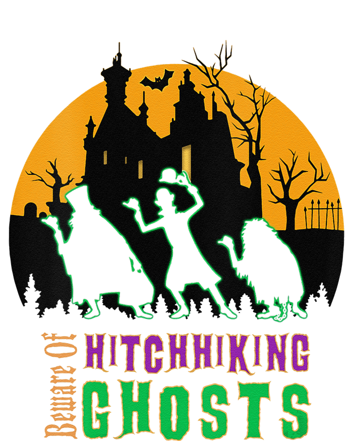 Funny Beware Of Hitchhiking Ghosts Halloween Canvas