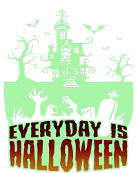 EVERYDAY IS HALLOWEEN Creepy Scary Castle House & Bats Women's Tri-Blend 3/4-Sleeve Raglan Shirt