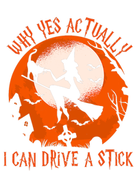 Why Yes Actually I Can Drive A Stick Halloween Costume Funny Witch T-Shirt